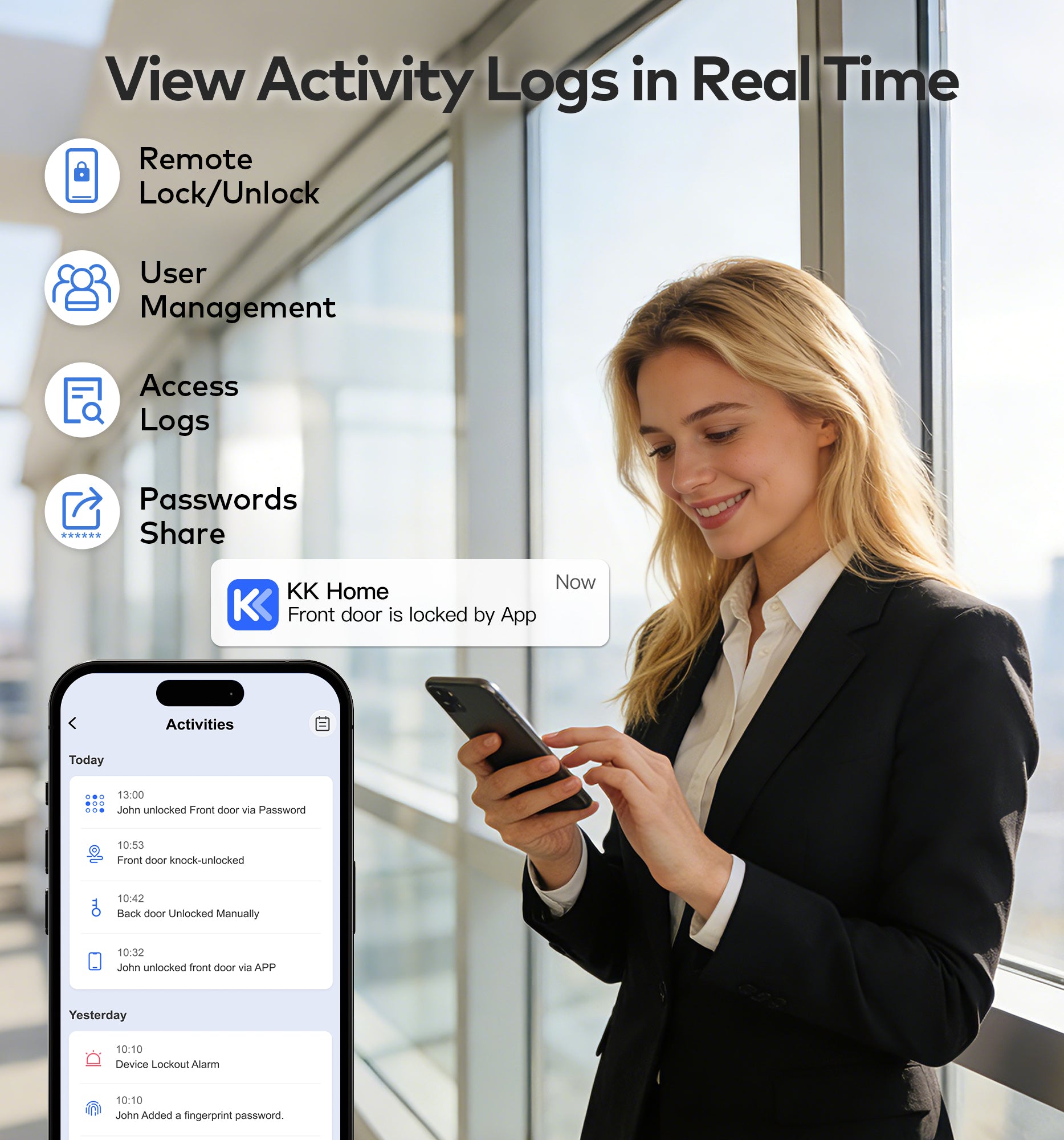 TEEHO G1 Gateway for Smart Door Lock with Smart Plug, WiFi Bridge for Remote Lock Control, App-Controlled Power Outlet, Smart Hub Compatible with KK Home APP and Alexa Voice Control
