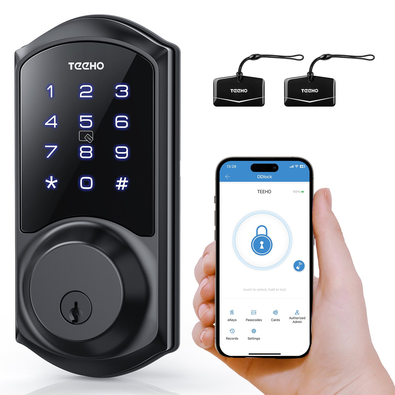 TEEHO TE006 Smart Door Lock - Keyless Entry Door Lock with Keypads
