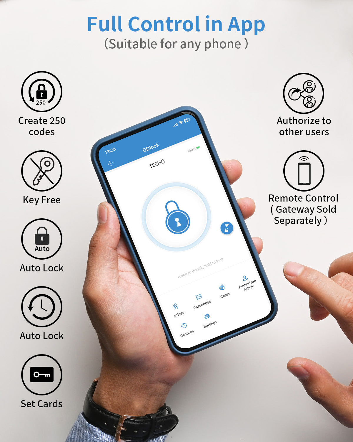 TEEHO TE006 Smart Door Lock - Keyless Entry Door Lock with Keypads