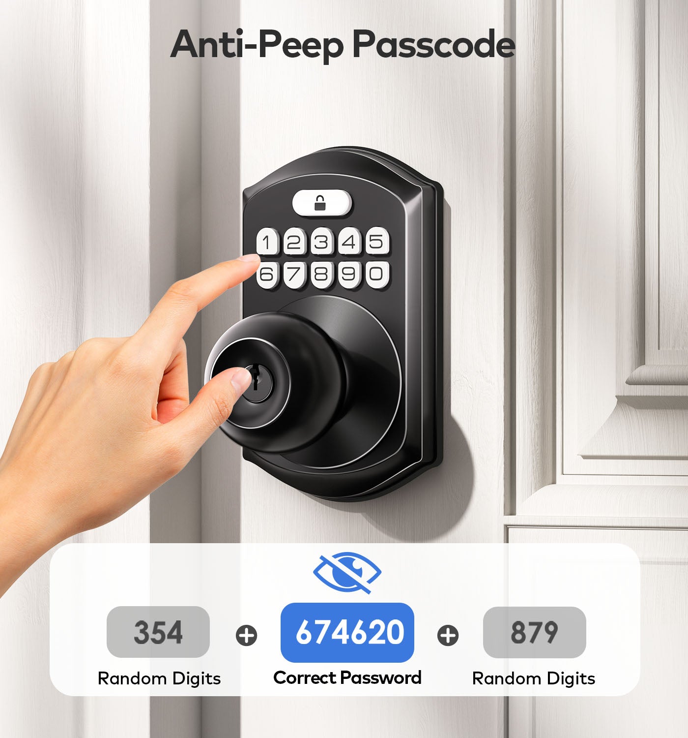 TEEHO TE003 Keypad Door Lock with Handle