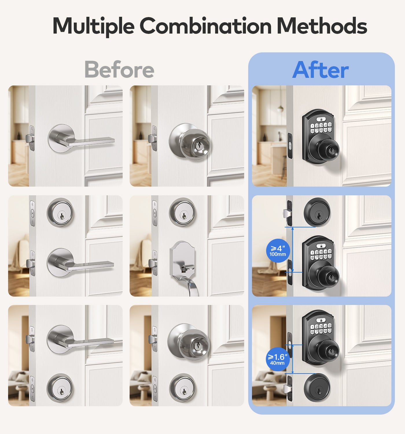 TEEHO TE003 Keypad Door Lock with Handle