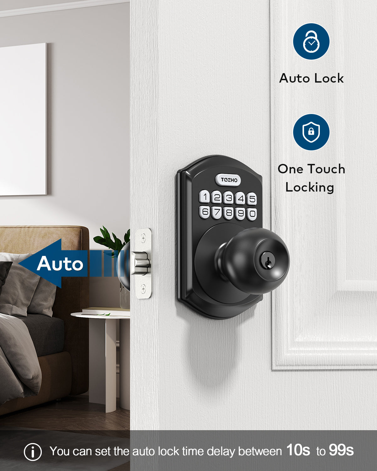 (Use promo code to save $40)TEEHO TE003 Keyless Entry Door Locks with Keypads