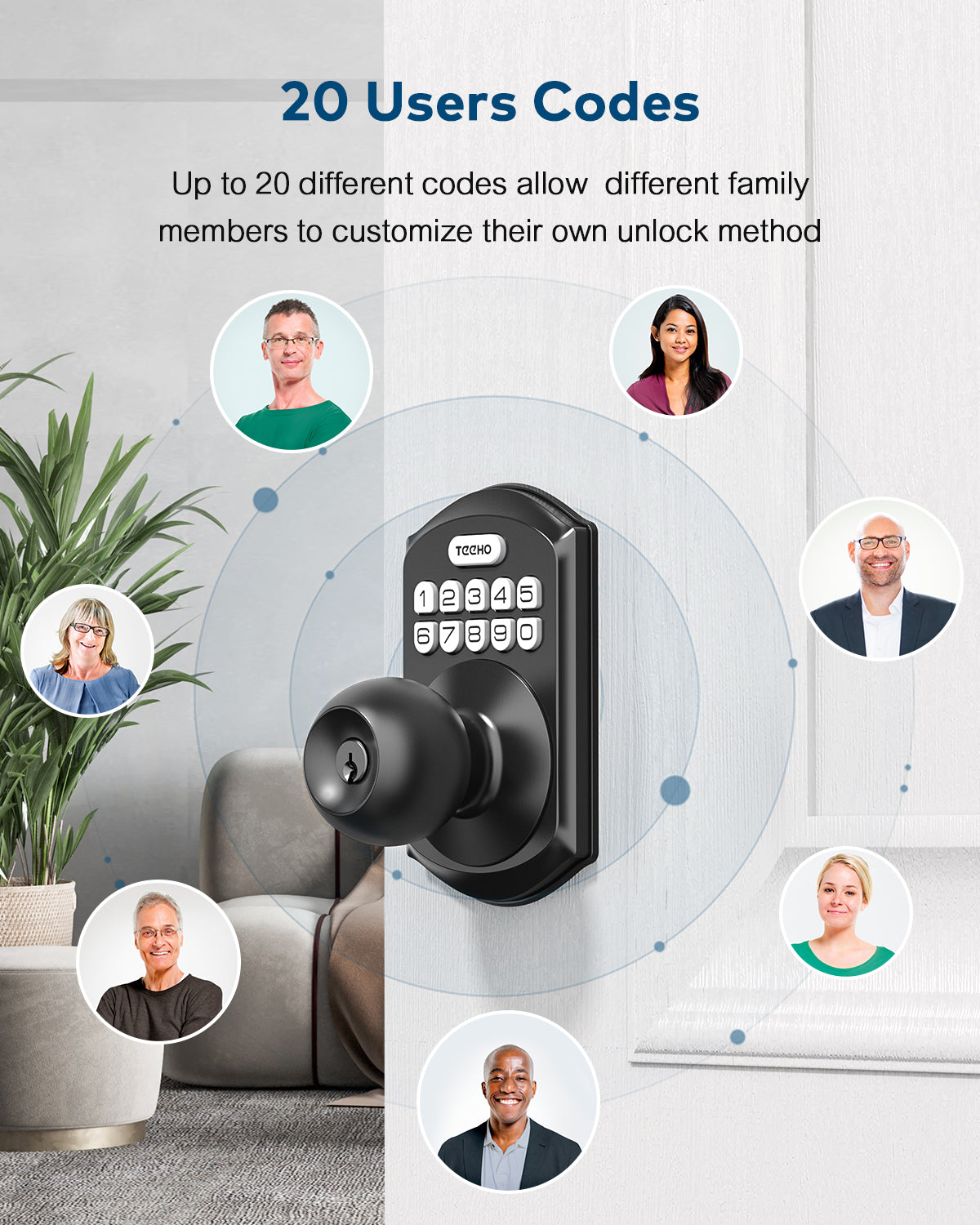 (Use promo code to save $40)TEEHO TE003 Keyless Entry Door Locks with Keypads