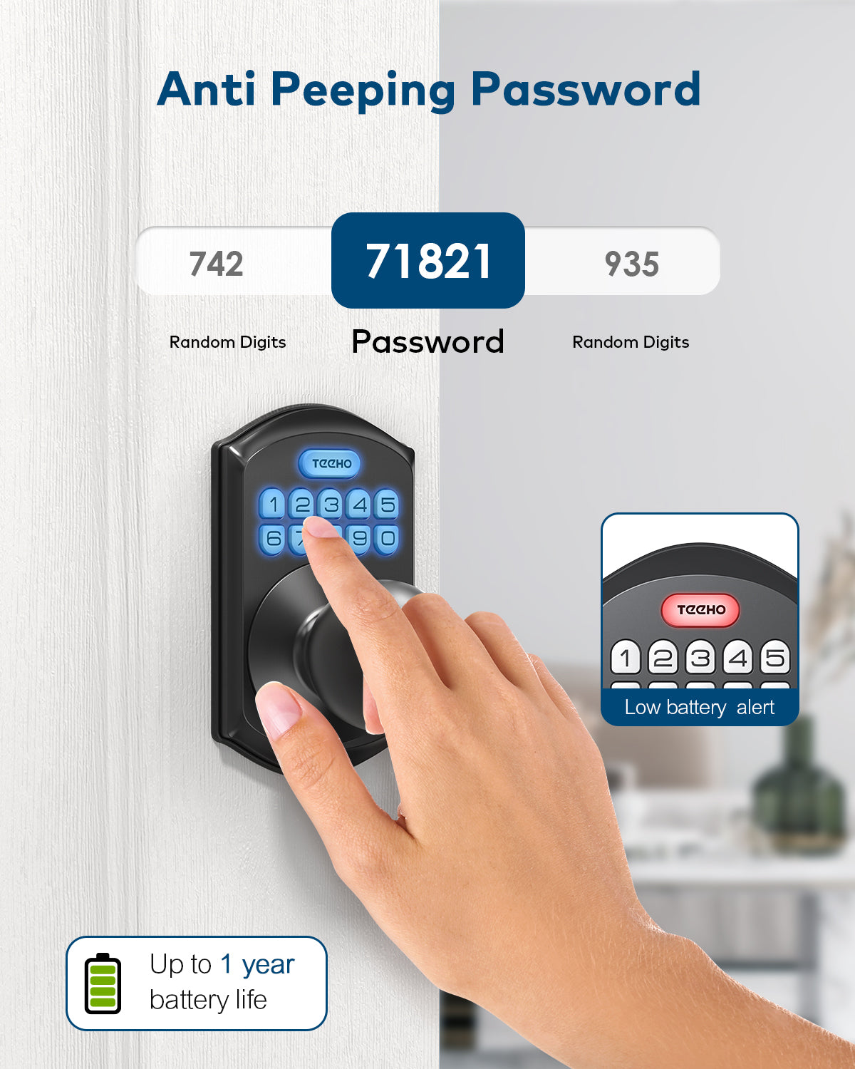 (Use promo code to save $40)TEEHO TE003 Keyless Entry Door Locks with Keypads
