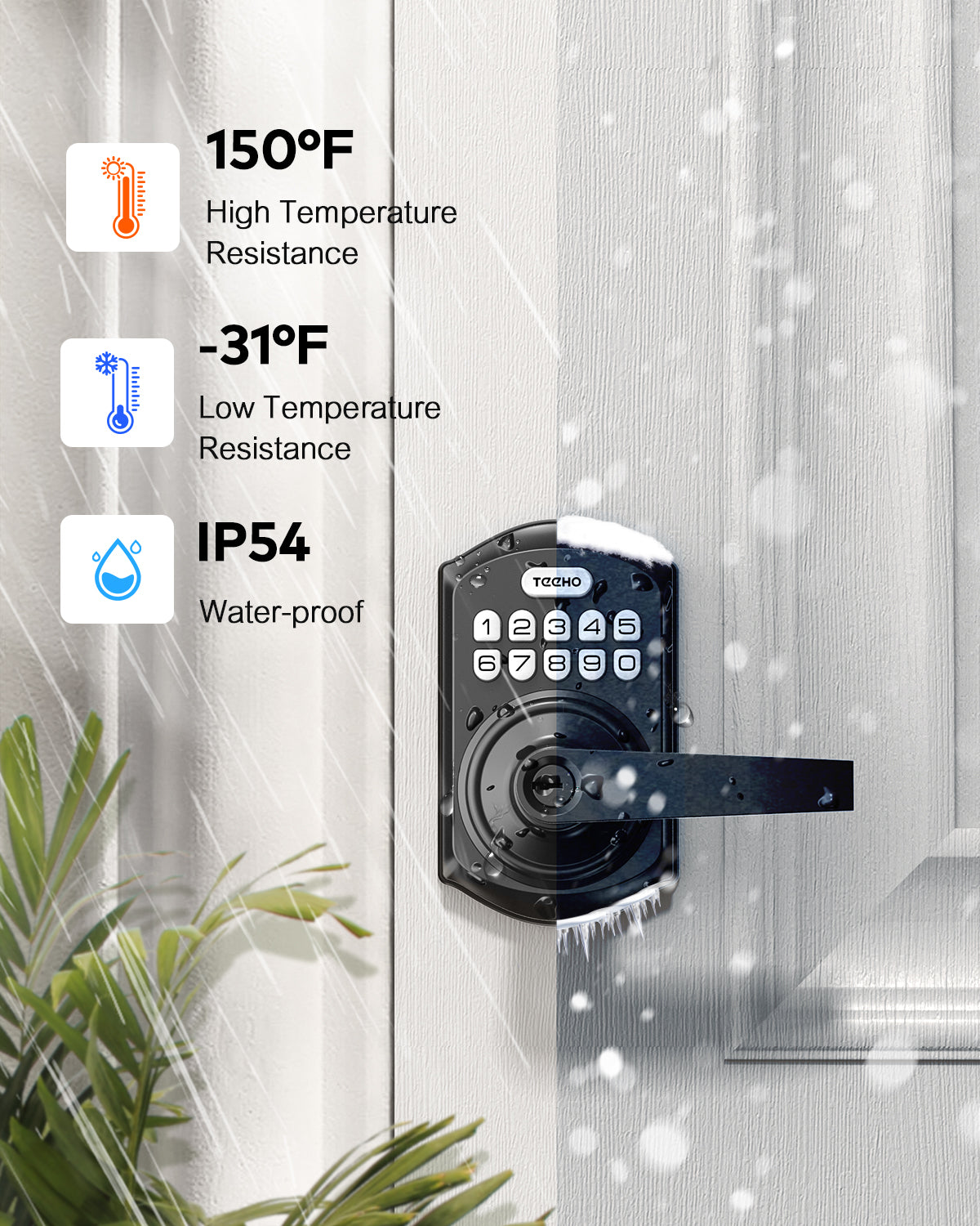(Use promo code to save $20)TEEHO TE004 Keyless Entry Door Lock with Handle
