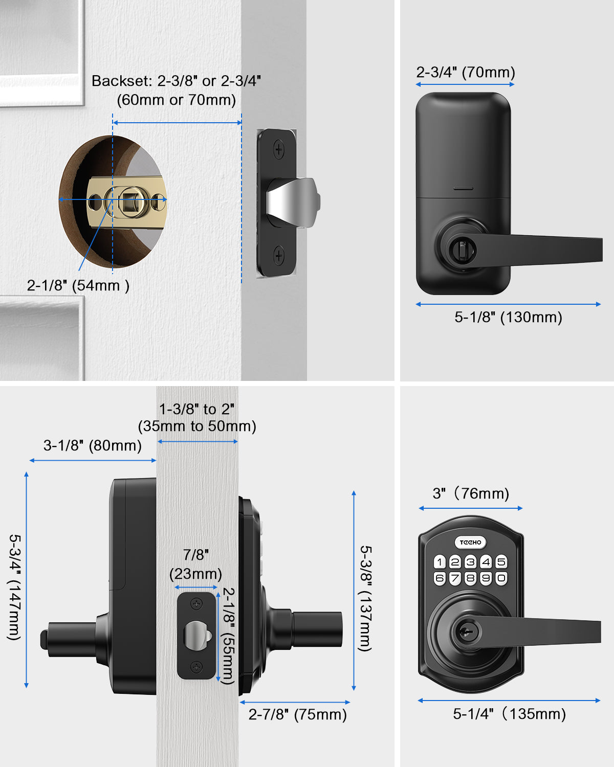 (Use promo code to save $20)TEEHO TE004 Keyless Entry Door Lock with Handle