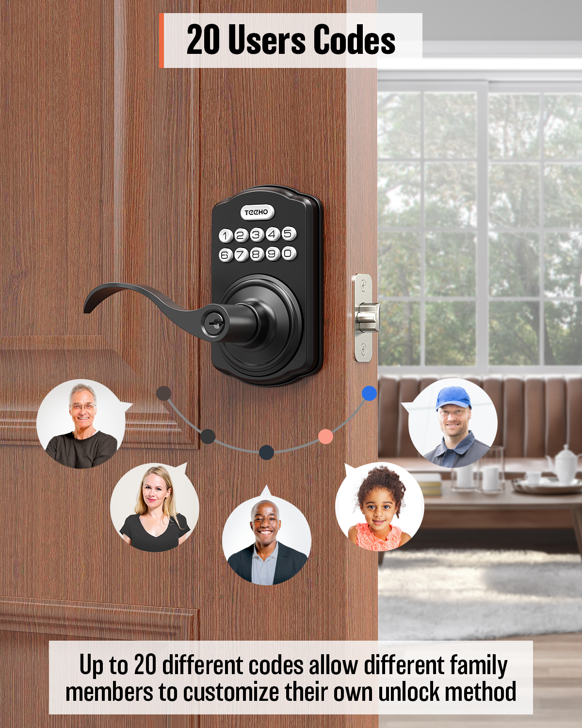 TEEHO TK004 Keypad Deadbolt Set