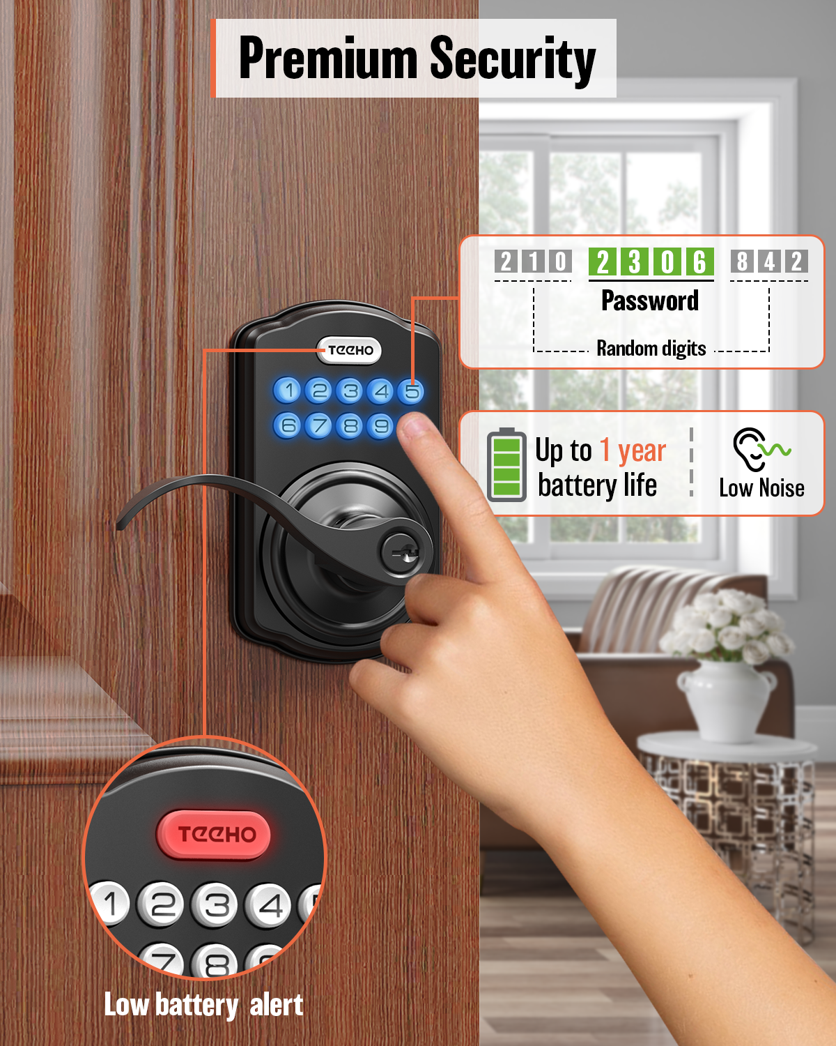 TEEHO TK004 Keypad Deadbolt Set