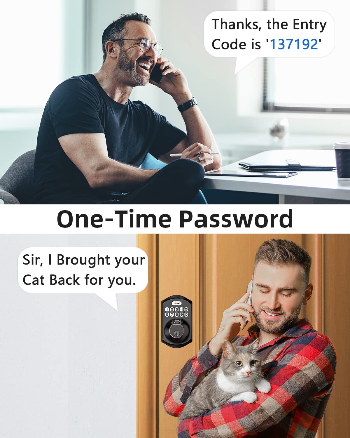 TEEHO TE002 Keypad Deadbolt with Fingerprint