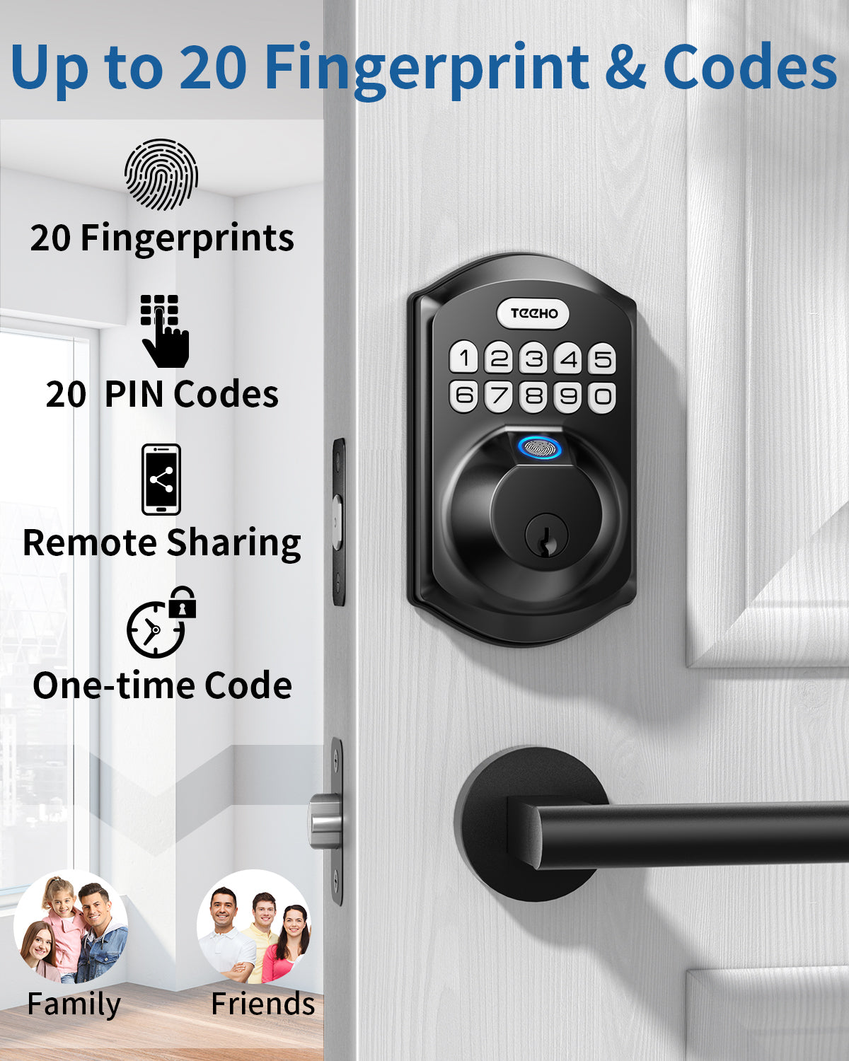 TEEHO TE002W Smart Lock Fingerprint Door Lock