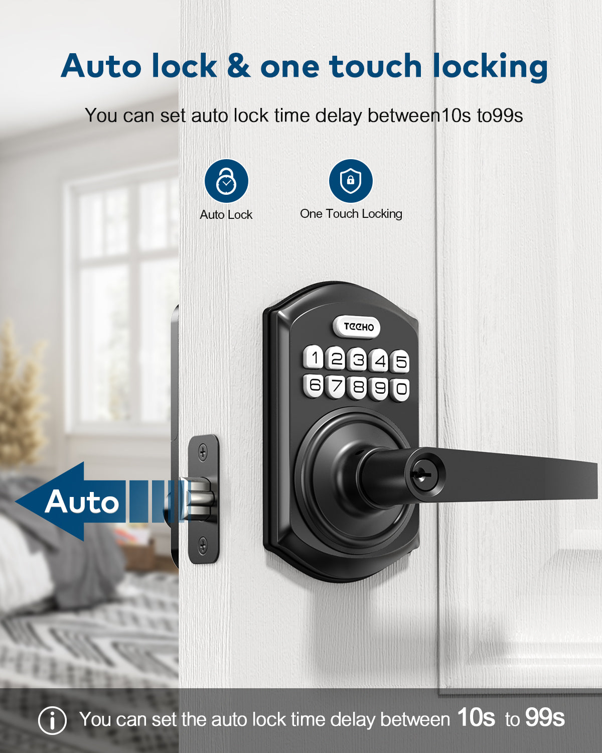 (Use promo code to save $20)TEEHO TE004 Keyless Entry Door Lock with Handle