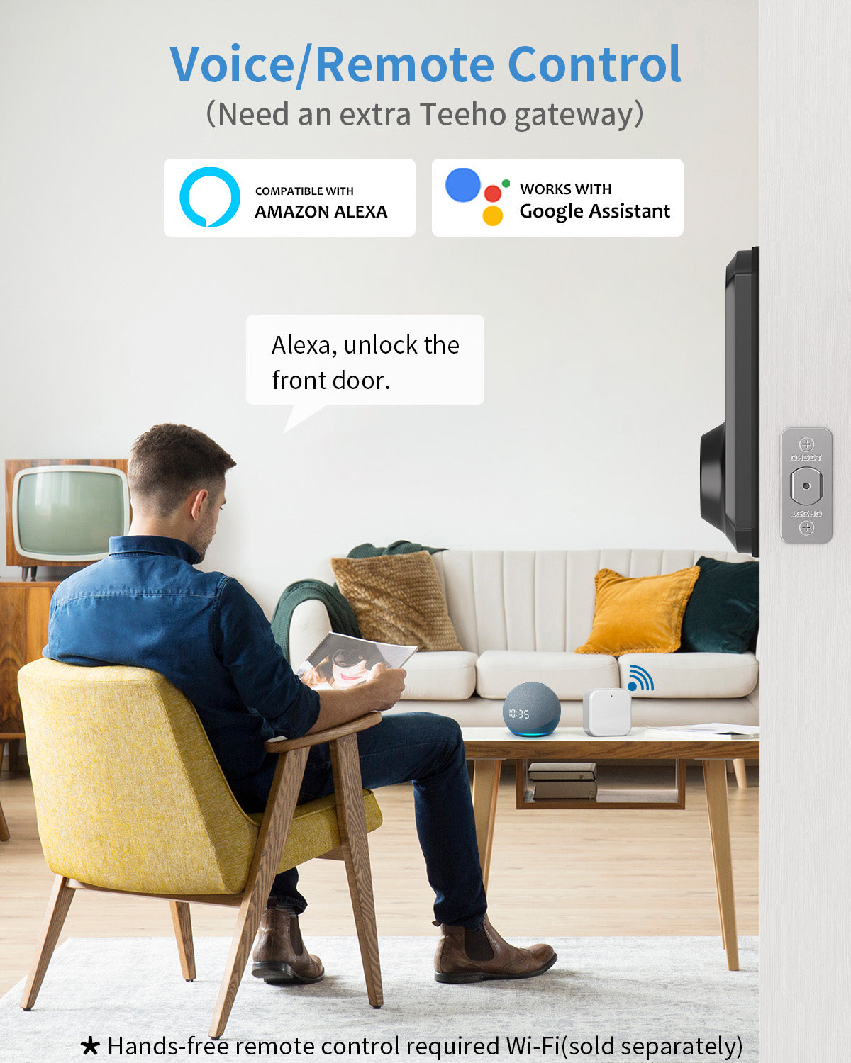 TEEHO TE006 Smart Door Lock -  Keyless Entry Door Lock with Keypads