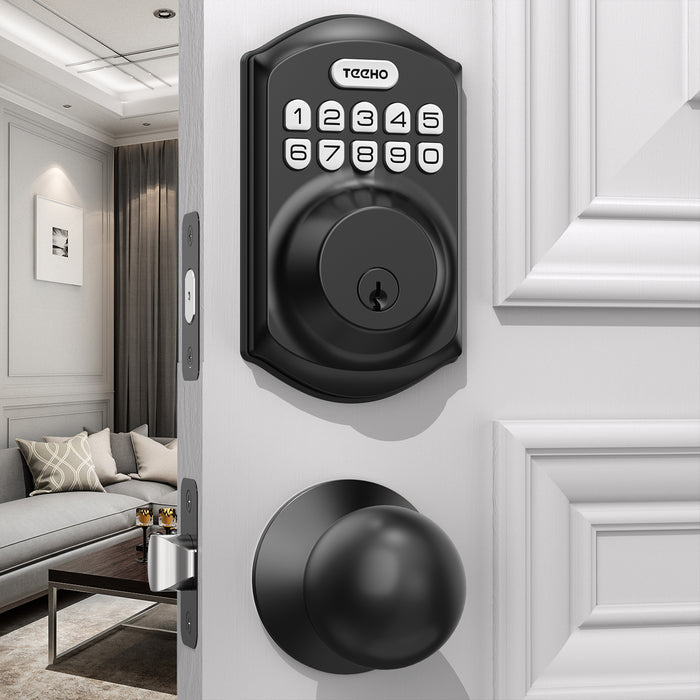 TEEHO TE001K Keypad Deadbolt Set Keyless Entry Front Door Lock Set w